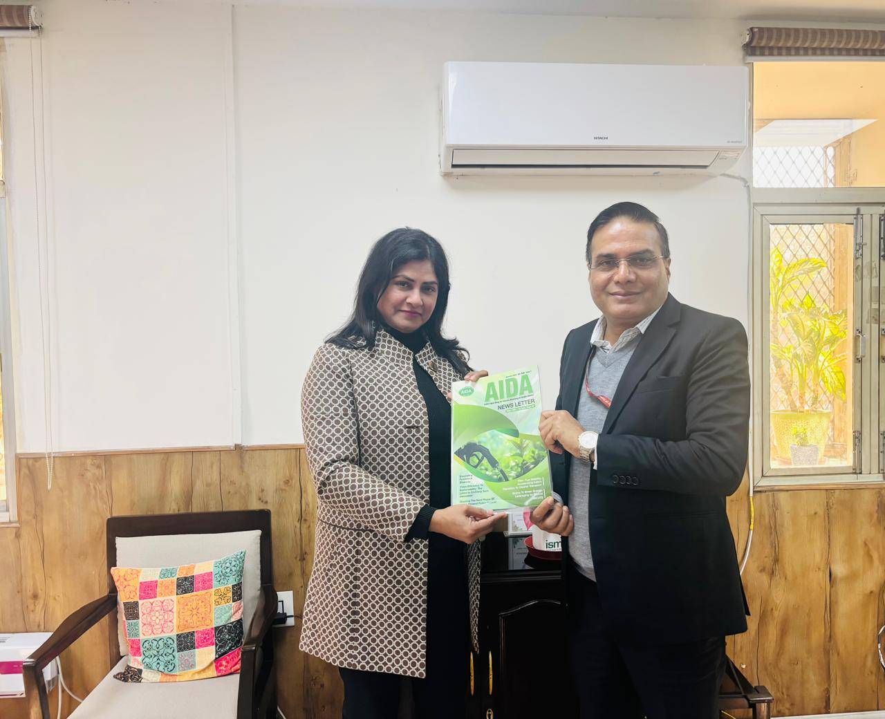 Joint Secretary - Shri Ashwini Srivastava launching the AIDA Newsletter - Jan 2026 issue.